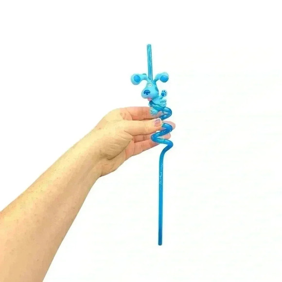 BLUES CLUES 1999 SWIRLING STRAW NOSTALGIC 90s CHILDREN’S SHOW COLLECTIBLE - Picture 2 of 8